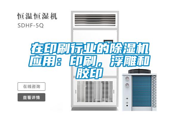 在印刷行业的黄瓜视频下载污机应用：印刷，浮雕和胶印