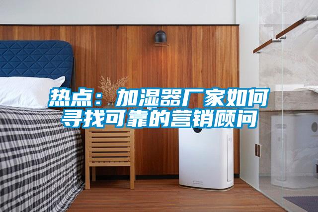 热点：加湿器厂家如何寻找可靠的营销顾问