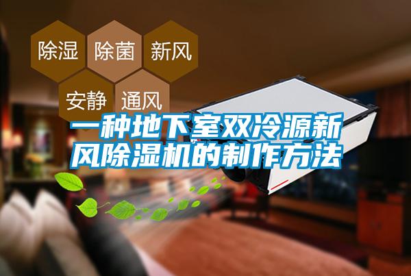 一种地下室双冷源新风黄瓜视频下载污机的制作方法