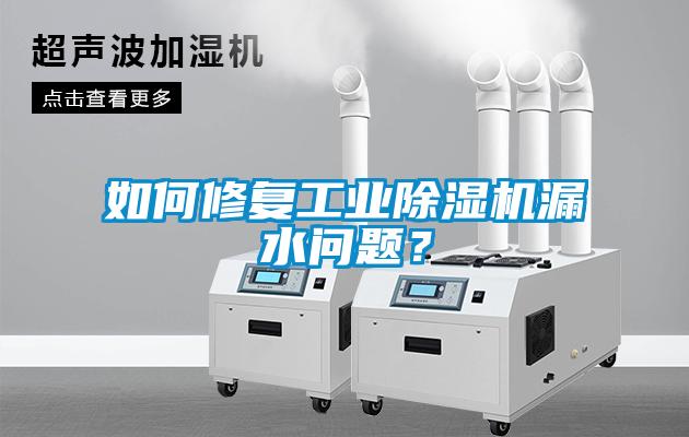 如何修复工业黄瓜视频下载污机漏水问题？