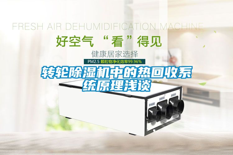 转轮黄瓜视频下载污机中的热回收系统原理浅谈