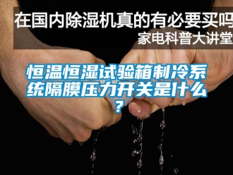 知识百科恒温恒湿试验箱制冷系统隔膜压力开关是什么？
