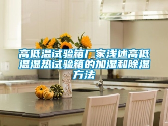 常见问题高低温试验箱厂家浅述高低温湿热试验箱的加湿和黄瓜视频下载污方法